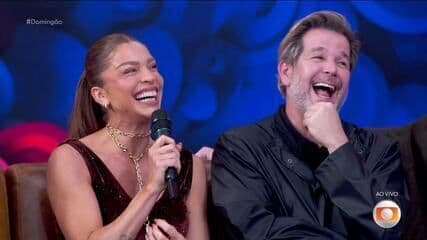 Grazi Massafera e Murilo Benício brincam sobre comentário de Tatá Werneck especulando affair. Legenda da imagem. Reprodução: Retorno do item 11