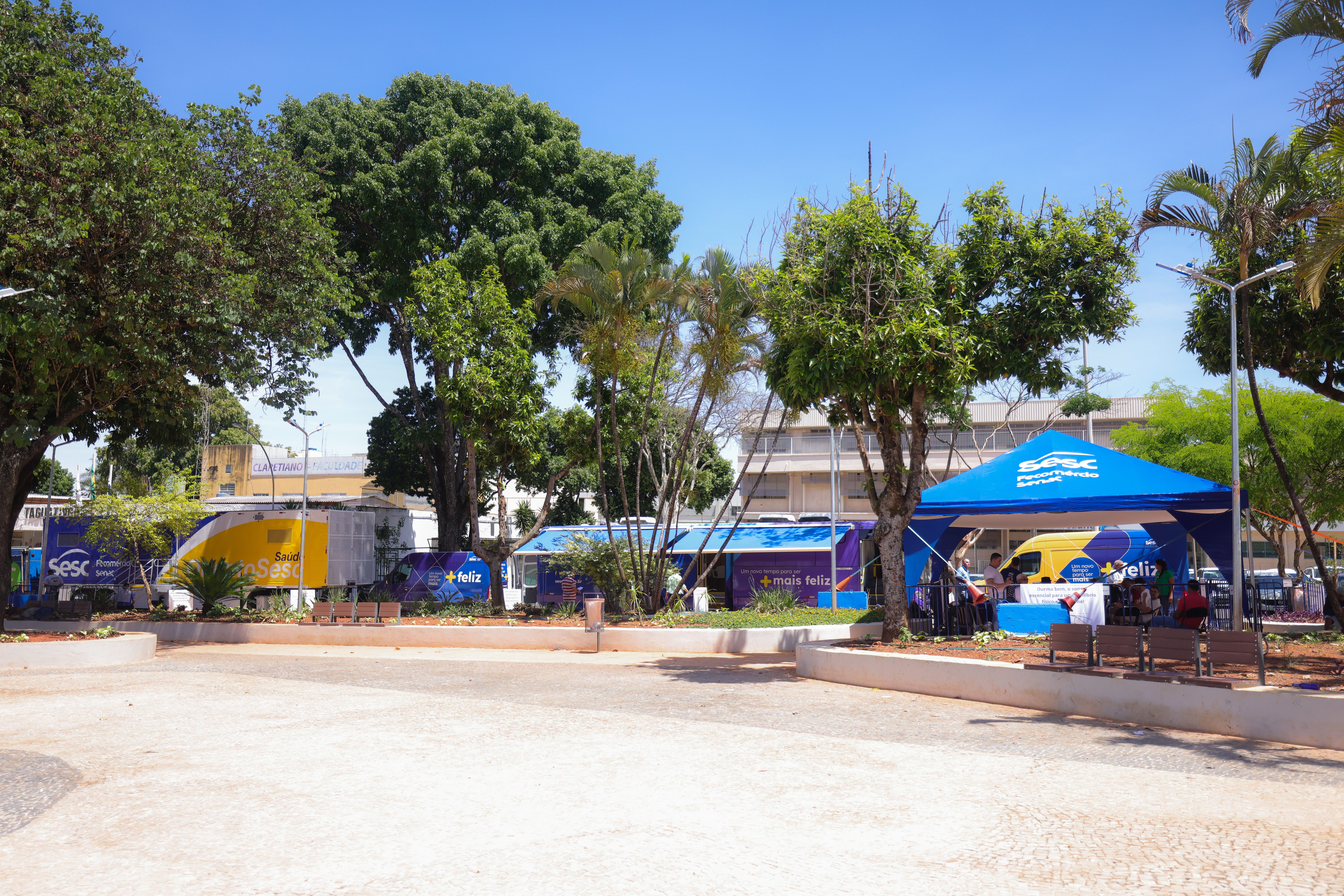 Durante o Mês da Mulher, mulheres recebem atendimentos gratuitos de saúde e bem-estar no Sesc, em Taguatinga.. Reprodução: G1